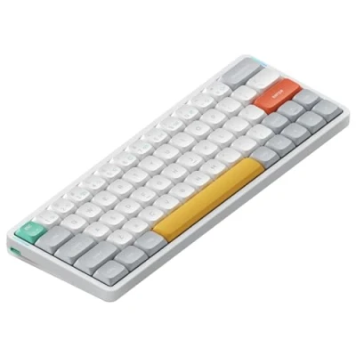 Image of nuphy Air60 V2 Portable Wireless Keyboard 60% Low Profile Mechanical Support QMK/VIA Compatible with windows/mac OS/Linux Supports Bluetooth 5.1/2.4GHz/USB C White Gateron Brown Switch