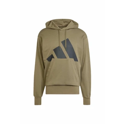 Image of adidas Sportswear Essentials BIG LOGO Hoodie Olive strata black, Men&#039;s, Size: XS, black