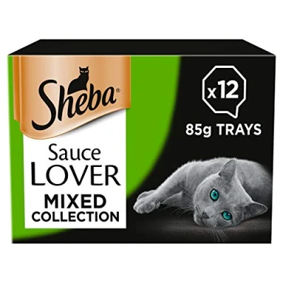 Image of Sheba Sauce Lover, Wet Cat Food Trays, Mixed Collection in Sauce, 12 x 85 g