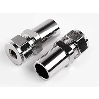 Image of Manissa 15mm to 10mm Radiator &amp; Towel Rail Valve Pipe Reducer (Pair) 1/2&quot; Compression Fit