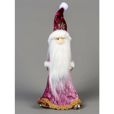 Image of SHATCHI Burgundy Figures Reindeer Tree Unicorn Christmas Tabletop Centrepiece Showpieces Home Art &amp; Craft Xmas Party Window Décor, 66cm Santa