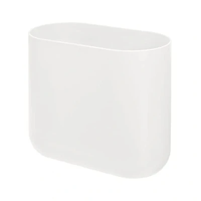 Image of iDesign Recycled Plastic Slim Oval Waste Basket, The Cade Collection 10.625 x 5.5 9.75, Coconut