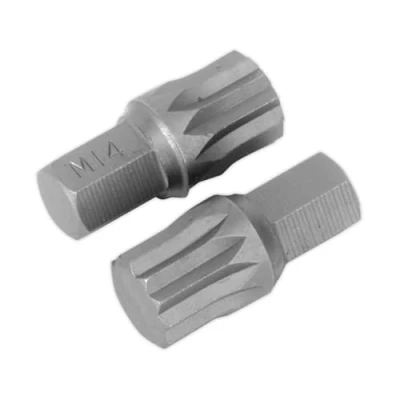 Image of Sealey Premier Spline Bit M14 x 30mm Pack of 2