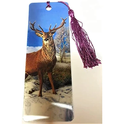 Image of sawley fine arts Scottish Stag Lenticular Bookmark Ruler