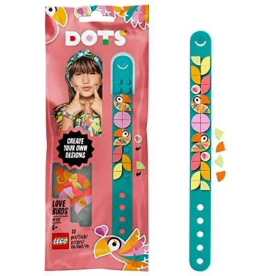 Image of LEGO 41912 DOTS Love Birds Bracelet DIY Jewellery Beads Set, Art and Craft for Kids
