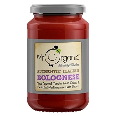 Image of Mr Organic Bolognese Pasta Sauce 6 x 350g &amp; Gluten Free Made with Sun Ripened Italian Tomatoes Herbs Vegan Non GMO No Added Sugar Rich Delicious Flavour