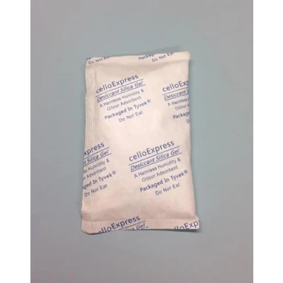Image of celloexpress 25g Silica Gel Pouches Pack of 2 Total Weight 50g in Tyvek Fabric Sachets (25g, 2)