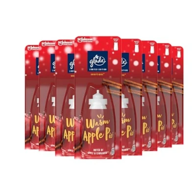 Image of Glade Sense &amp; Spray Air Freshener Refill, Motion Activated Automatic Room and Odour Eliminator for Home, Warm Apple Pie, Pack of 8 (8 x 18ml)