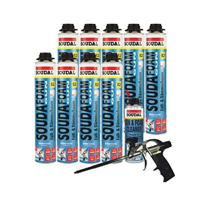Image of Souda Foam B2 Teflon Coated Expanding Gun as a set with + Cleaner 9 Items Professional