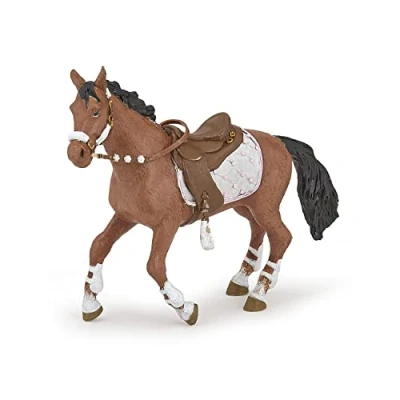 Image of Papo Horses, Foals and Ponies 51553 Winter Riding Girl Figurine, Multicolour, oner Size