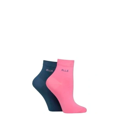 Image of Women&#039;s 2 Pair Elle Bamboo Anklet Socks Seafarer 4 8