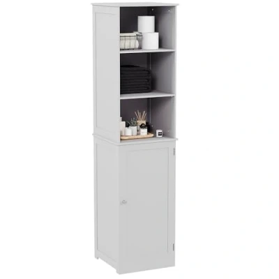 Image of Bath Vida Priano Bathroom Cabinet Storage Cupboard Floor Standing Tallboy Unit, White