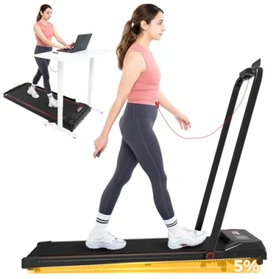 Image of CITYSPORTS Folding Treadmill with Incline,Walking Pad 6% Incline LED Display,Under Desk Treadmills for Home Office Remote Control,Running Machine 1 12km/h