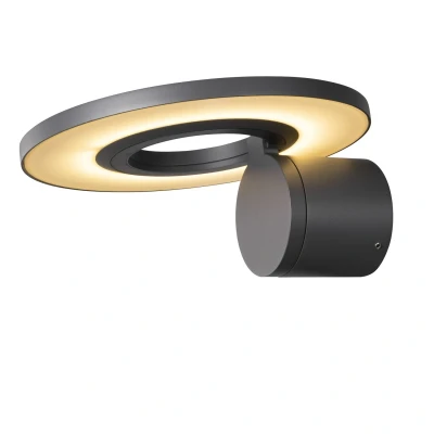 Image of SLV LED wall light I Ring, anthracite, aluminium, Ø 24 cm