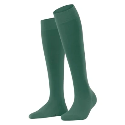 Image of FALKE Women&#039;s Softmerino W KH Wool Cotton Long Plain 1 Pair Knee High Socks, Green (Caiman 7998), 5.5 6.5