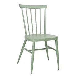 Image of Bolero Windsor Aluminium Chairs Set (Pack of 4), Green, Lightweight Construction, Stackable, Powder Coated, UV &amp; Scratch Resistant, Indoor Outdoor Chairs, DX687