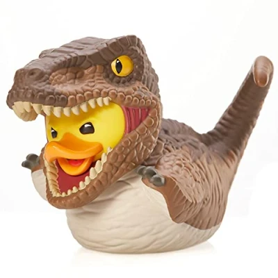 Image of TUBBZ Boxed Edition Velociraptor Collectible Vinyl Rubber Duck Figure Official Jurassic Park Merchandise TV, Movies &amp; Video Games