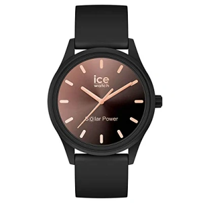 Image of Ice WATCH Solar Power Sunset black Women&#039;s Wristwatch With Silicon Strap 018477 (Small)