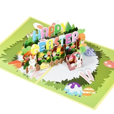 Image of Pop UP Easter Greeting Cards,3D Happy Gift Card with Envelope (POP Card)
