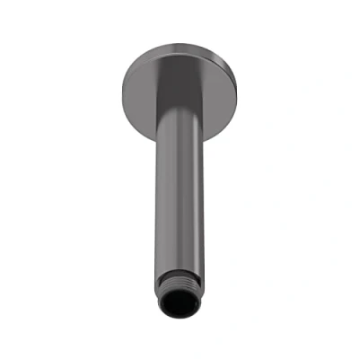 Image of nuie ARM715 Arvan Modern Bathroom Round Ceiling Mount Shower Arm, 150mm, Brushed Pewter