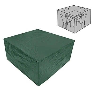 Image of Green Bay Garden Furniture Covers, Anti UV, Waterproof Outdoor Patio Set Square Table Cover for Chairs Sofa Green(135 x 135 74cm)
