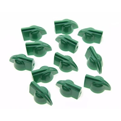 Image of Dopro Pack of 12 Raised Vintage set screw Guitar AMP Chicken Head/Effect pointer Knob Green
