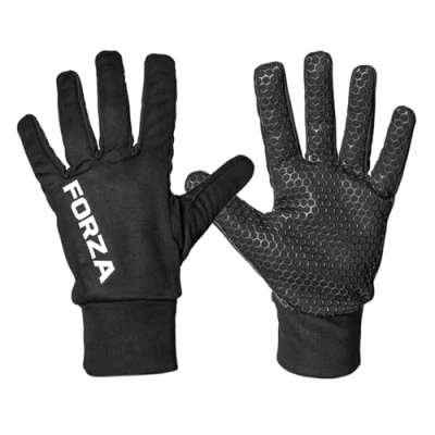 Image of FORZA Winter Thermal Sports Grip+ Gloves Insulated Fleece Lining with Hex Gel Grip Water Resistant &amp; Windproof [Sizes 4 11] (Size 10 (Large Adult))