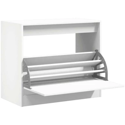 Image of vidaXL Shoe Cabinet White 80x42x69 cm Engineered Wood