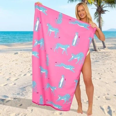 Image of GC GAVENO CAVAILIA Extra Large Beach Towel for Adults Quick Dry Microfibre Printed Towels Super Absorbent Swim (180 x 100 cm) (1 Piece) Soft, Sand Free,Lightweight Multi
