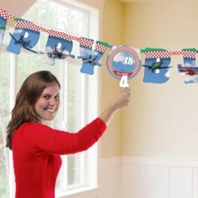 Image of Amscan Iternational Planes Add Age Letter Banner