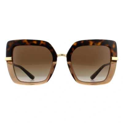 Image of Dolce&amp;Gabbana Sunglasses Mottled brown/goldcoloured, Women&#039;s, Size: 52, brown/gold coloured