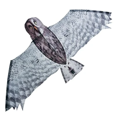 Image of BROOKITE from Peterkin Grey Owl Kite Realistic 50cm x 105cm Polyester Ripstop with 1 handle Kites Outdoor Toys Sport &amp; Leisure Ages 3+