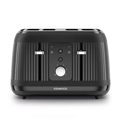 Image of Kenwood Dawn Toaster, 4 Slot Reheat, 5 Browning Settings, Defrost and Cancel Functions, Pull Crumb Tray, TFP09.​000BK, 1800W, Midnight Black