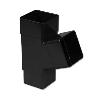 Image of FreeFlow Black Square Downpipe Branch Connector, Rain Water Systems