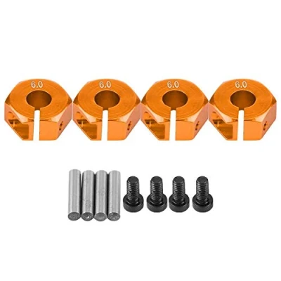 Image of Wheel Hex Hub Adapters, 12mm Universal Adapter for HSP Sakura 1/10 Scale RC Car(6.0MM Gold)