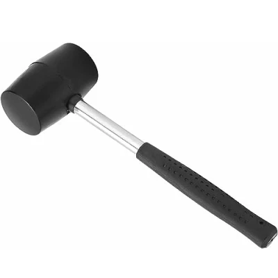 Image of Rubber Mallet Hammer 300g/500g Stainless Steel Tube Handle DIY Hand Tools (300, Grams)