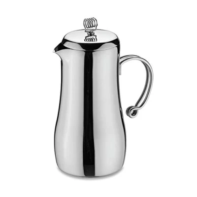 Image of Café Stal MPC 12DW Elements Stylish Double Wall Cafetiere with Cool Touch Wire Handles, 18/10 Stainless Steel, Mirror Polished