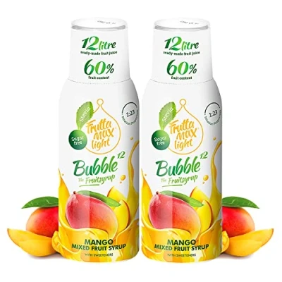 Image of 2 Pack Light Low Carb Fitness Syrup by FruttaMax Zero Sugar with Stevia 60% Fruit Content 500ml (2 x Mango Light)
