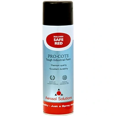 Image of Aerosol Solutions Pro Cote Safe Red 500ml Spray Paint
