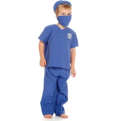 Image of PRETEND TO BEE Medic/Doctor Fancy Dress Costume for Kids, Unisex, Blue, 5 7 Years