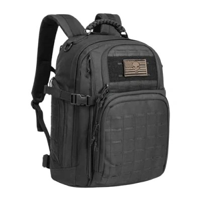 Image of TRAILKICKER Tactical Laptop Backpack Military for Men Black Bag Backpack, Tac0005blak01, L, Daypack Backpacks