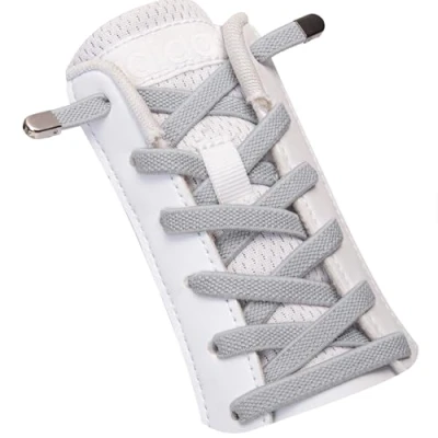Image of SULPO Elastic laces with metal tip without ties No tie shoe adult and kids for trainers, sneakers, work sports shoes One Size Adjustable