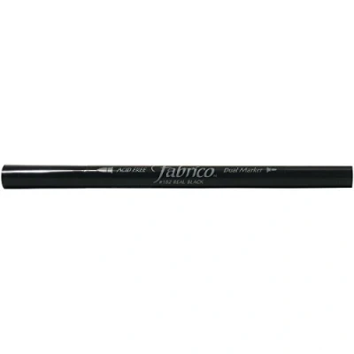 Image of Tsukineko PF000182 Fabrico Dual Tip Fabric Marker Pen, Black