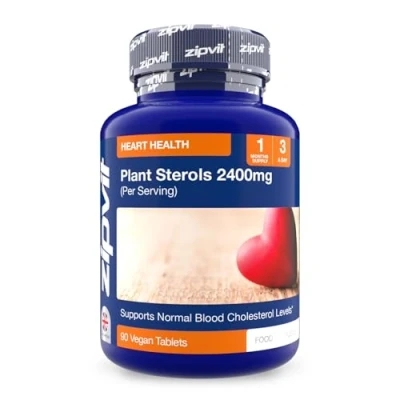 Image of Plant Sterols High Strength 800mg, 90 Vegan Tablets, Supports and Helps Lower Cholesterol Levels