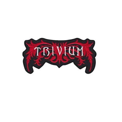 Image of Trivium Silver Red Us Metal Band Patch Badge Embroidered Iron on Applique Souvenir Accessory