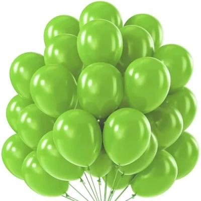 Image of Unique Party 56865 12&quot; Latex Neon Lime Balloons, Pack of 50