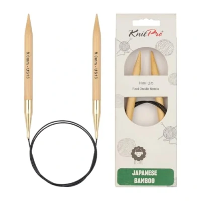 Image of KnitPro Bamboo circular needle 80cm 9.00mm 3pcs
