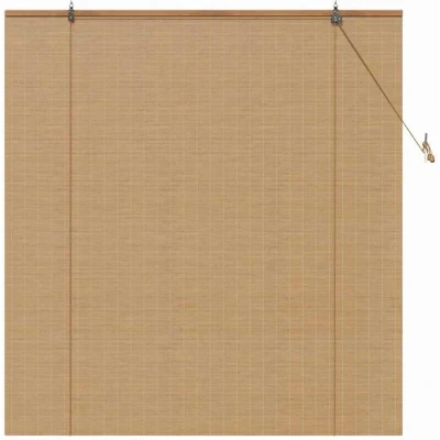 Image of vidaXL Window Blinds &amp; Shades Light Brown 140 x 160 cm Bamboo