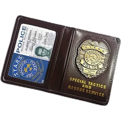 Image of Resident Evil Biohazard S.T.A.R.S RPD Wallet Leon S. Kennedy ID Holder Chris Jill Wesker Cosplay (D: Albert ID)