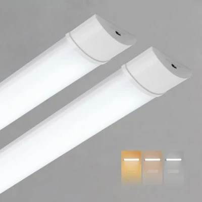 Image of Sundertech® LED Batten Light 4FT, 1.2m 34w 3750lm [Set of 2] Neutral White 4000K, 3CCT in 1 Wall Ceiling Mount for Garage Workshop Shed (4FT 120cm* 2pcs)